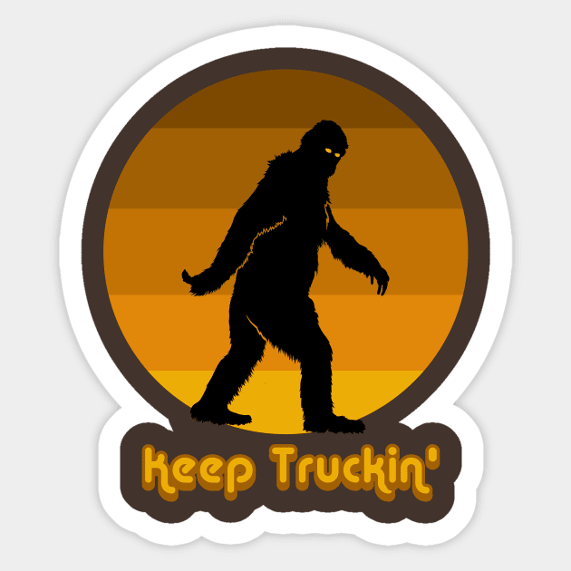 Vintage Bigfoot Sticker by LittleBunnySunshine